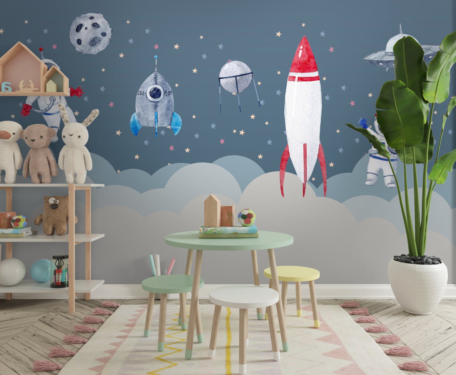 Fototapeta astronautov a kozmických lodí vo vesmíre