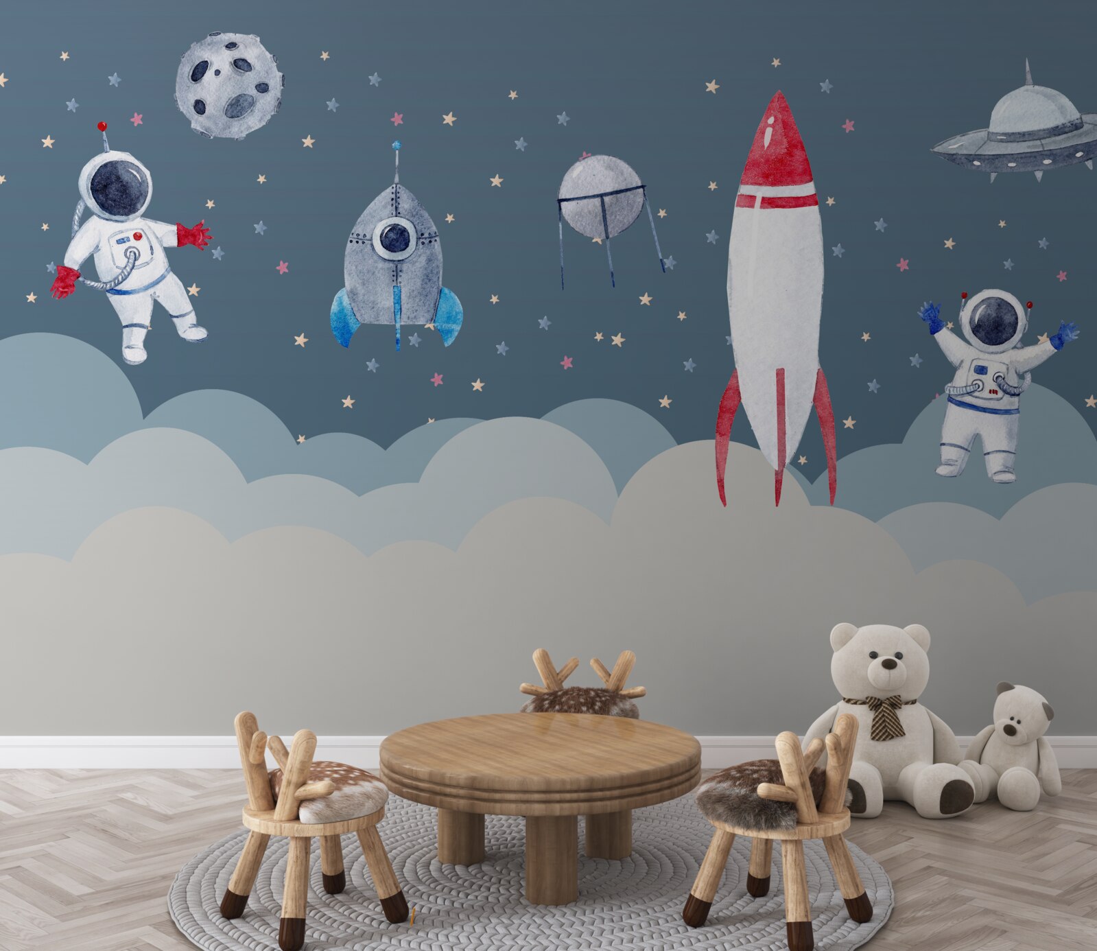 Fototapeta astronautov a kozmických lodí vo vesmíre