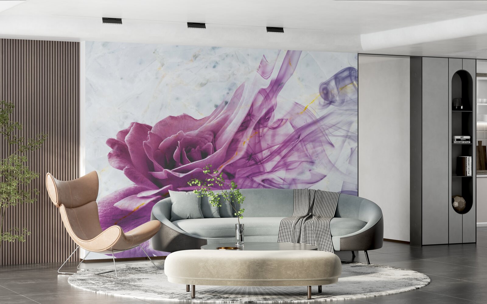 Fototapeta hmla z fialového kvetu