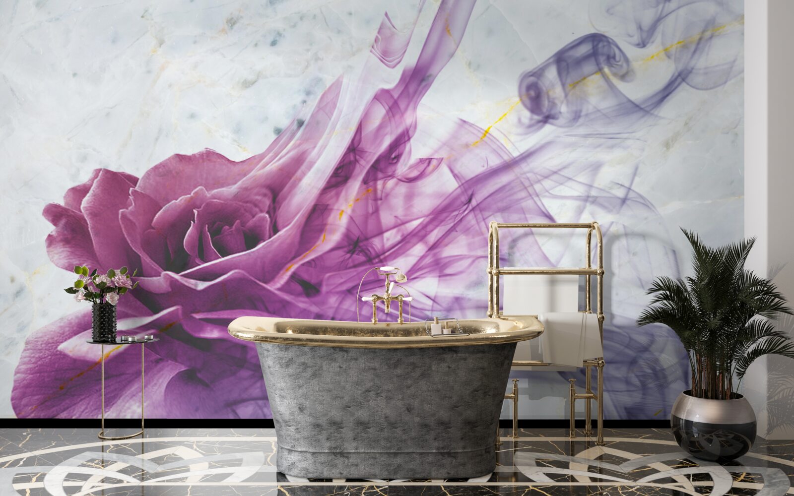 Fototapeta hmla z fialového kvetu