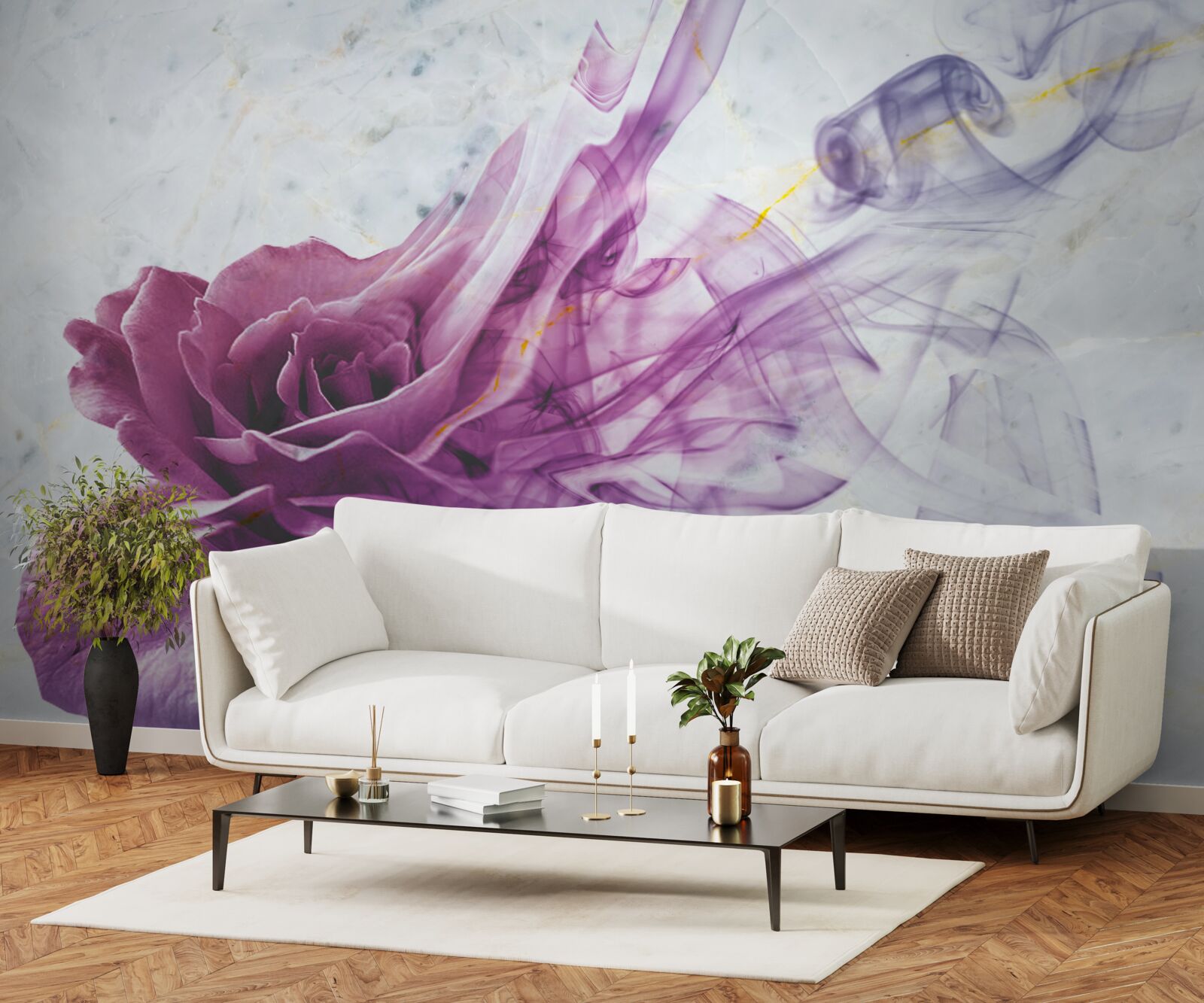 Fototapeta hmla z fialového kvetu