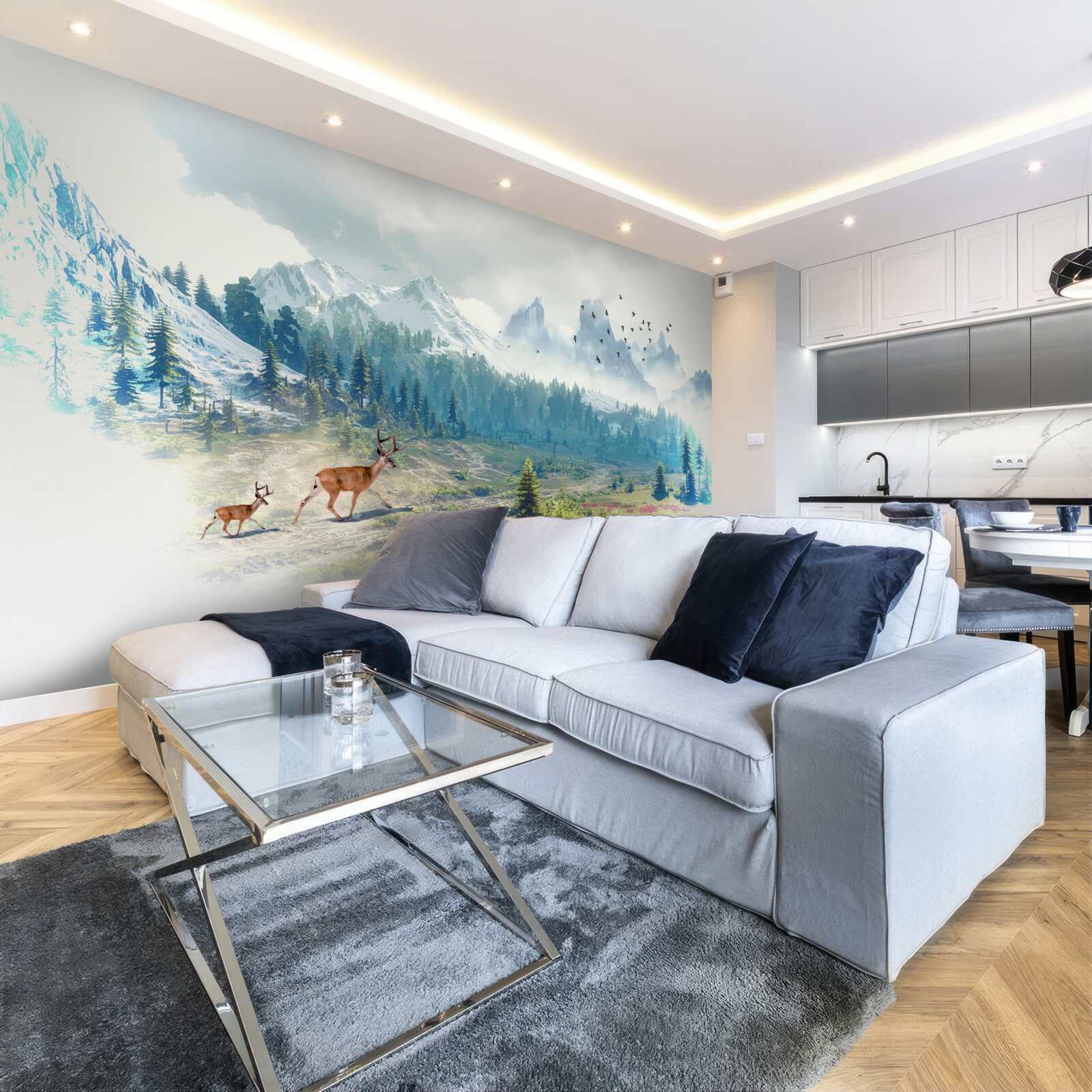 Fototapeta jelene číhajú v horách