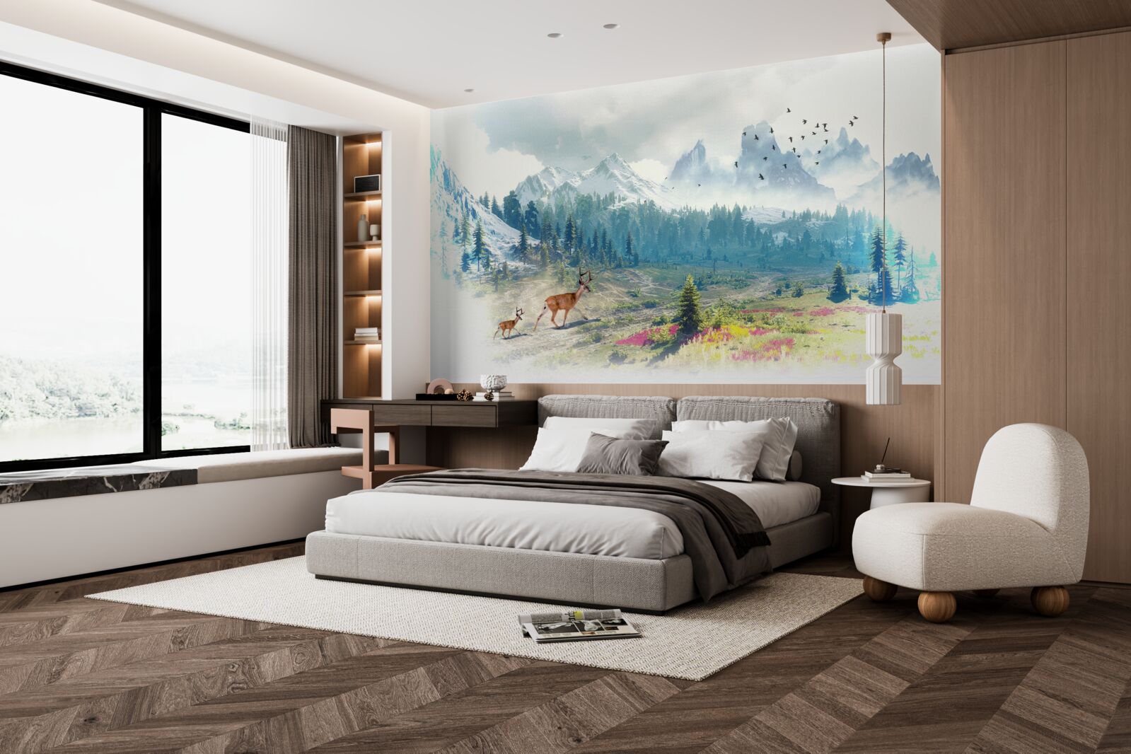 Fototapeta jelene číhajú v horách