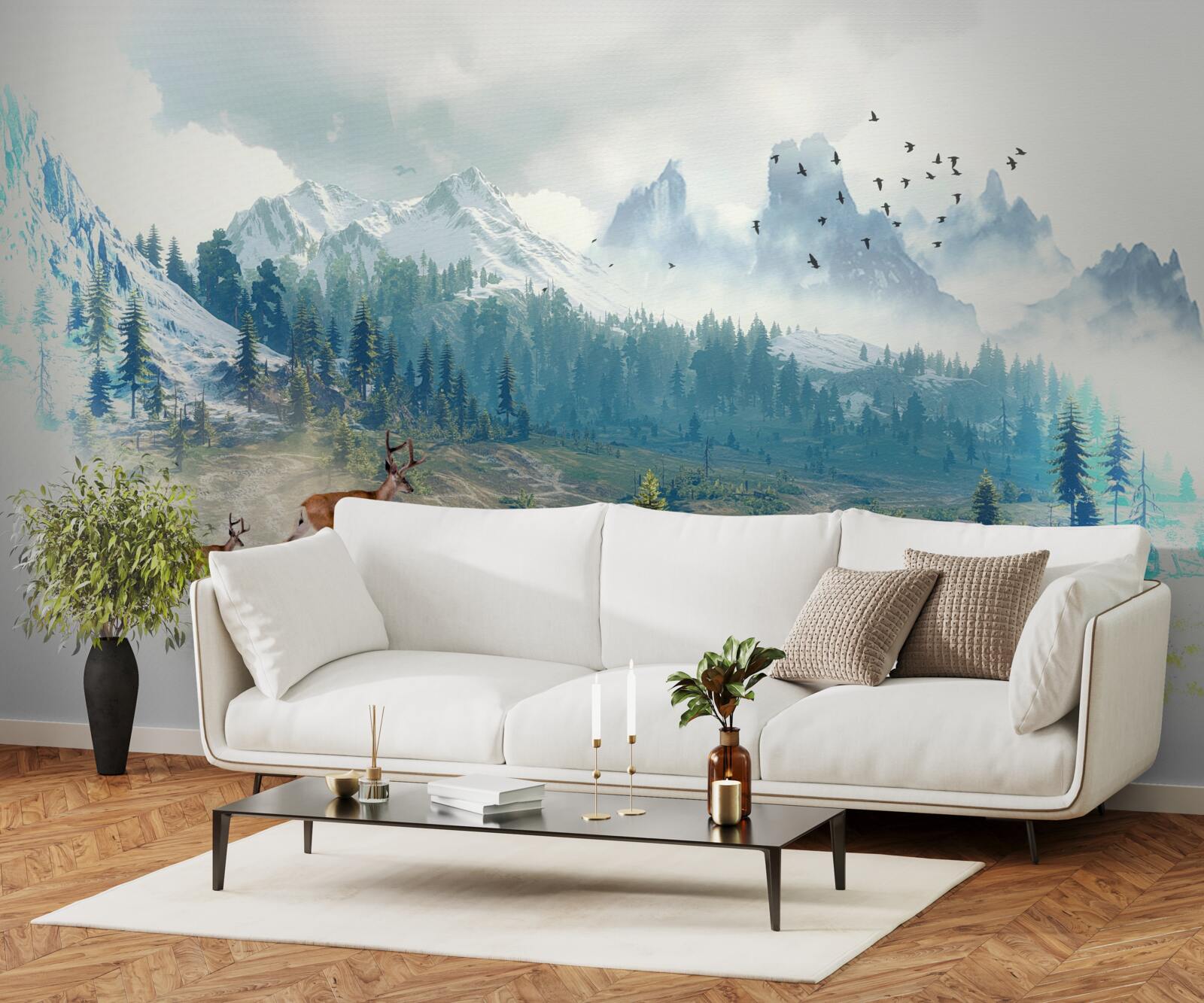 Fototapeta jelene číhajú v horách