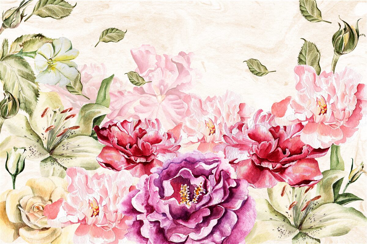 Fototapeta Kvety prichádzajú v bohatých a ženských odtieňoch