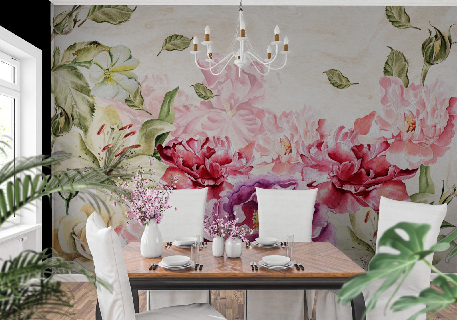 Fototapeta Kvety prichádzajú v bohatých a ženských odtieňoch