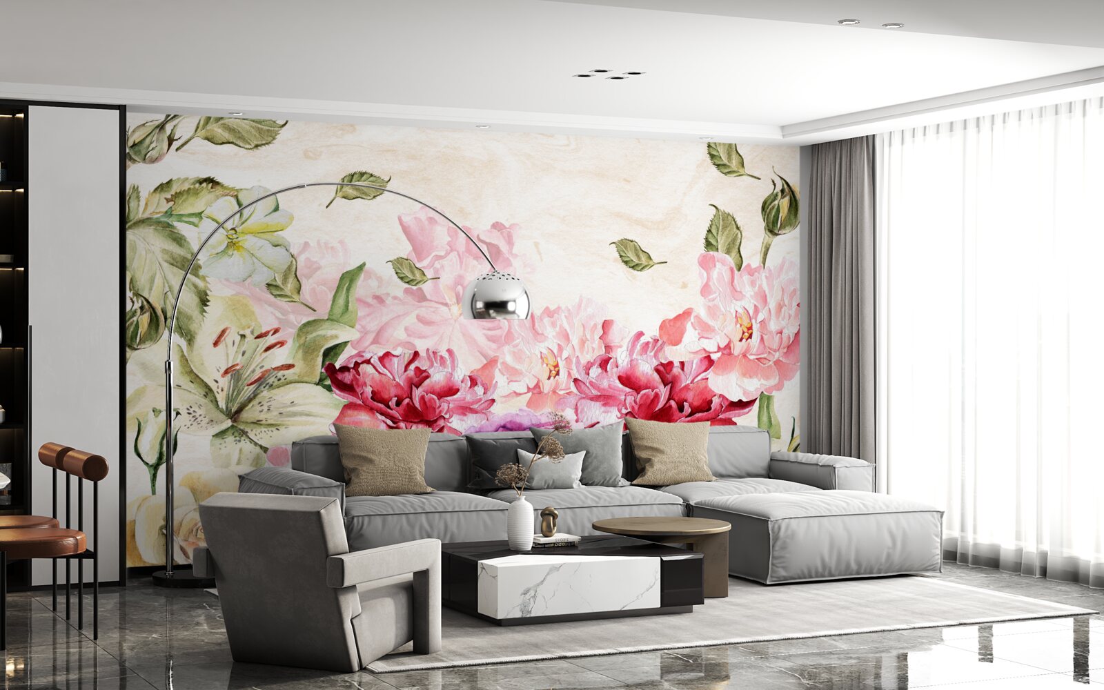 Fototapeta Kvety prichádzajú v bohatých a ženských odtieňoch