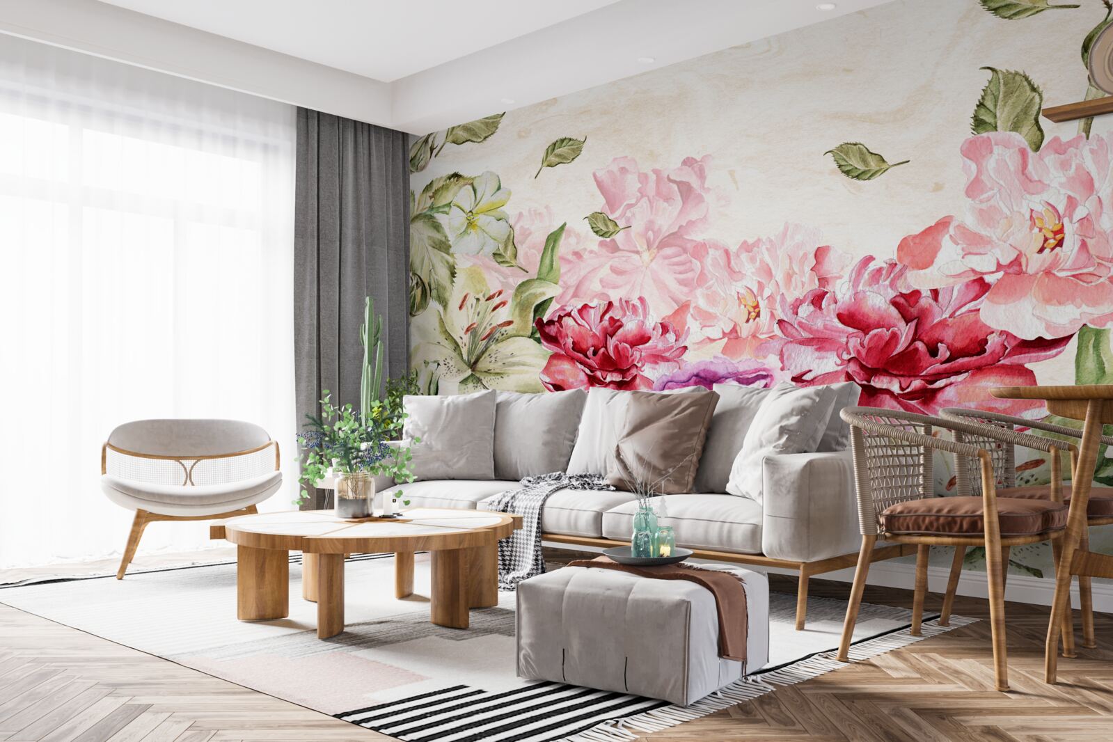 Fototapeta Kvety prichádzajú v bohatých a ženských odtieňoch