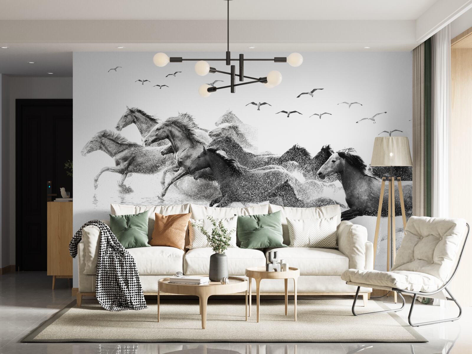 Fototapeta veľa cválajúcich koní