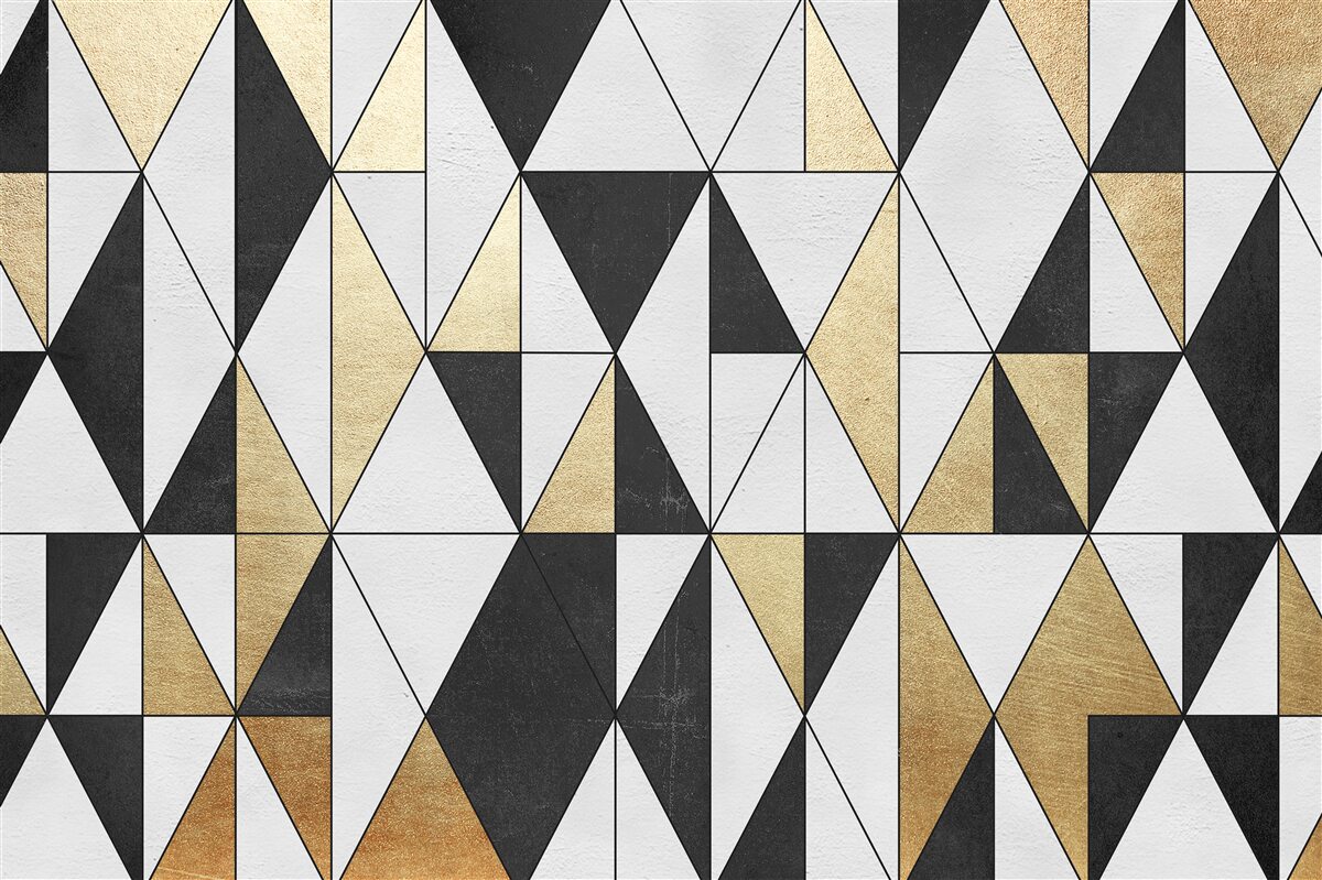 Fototapeta diamanty v tmavej, bielej a zlatej farbe