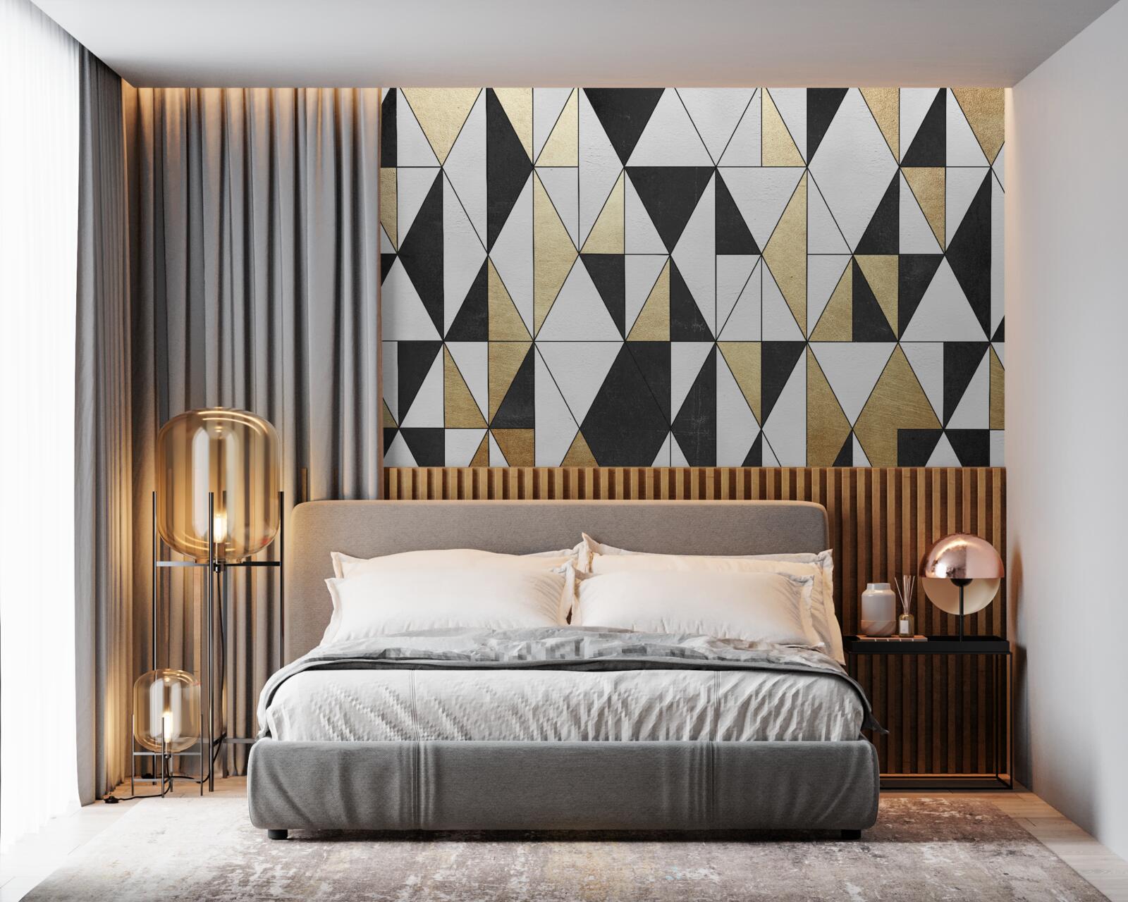 Fototapeta diamanty v tmavej, bielej a zlatej farbe