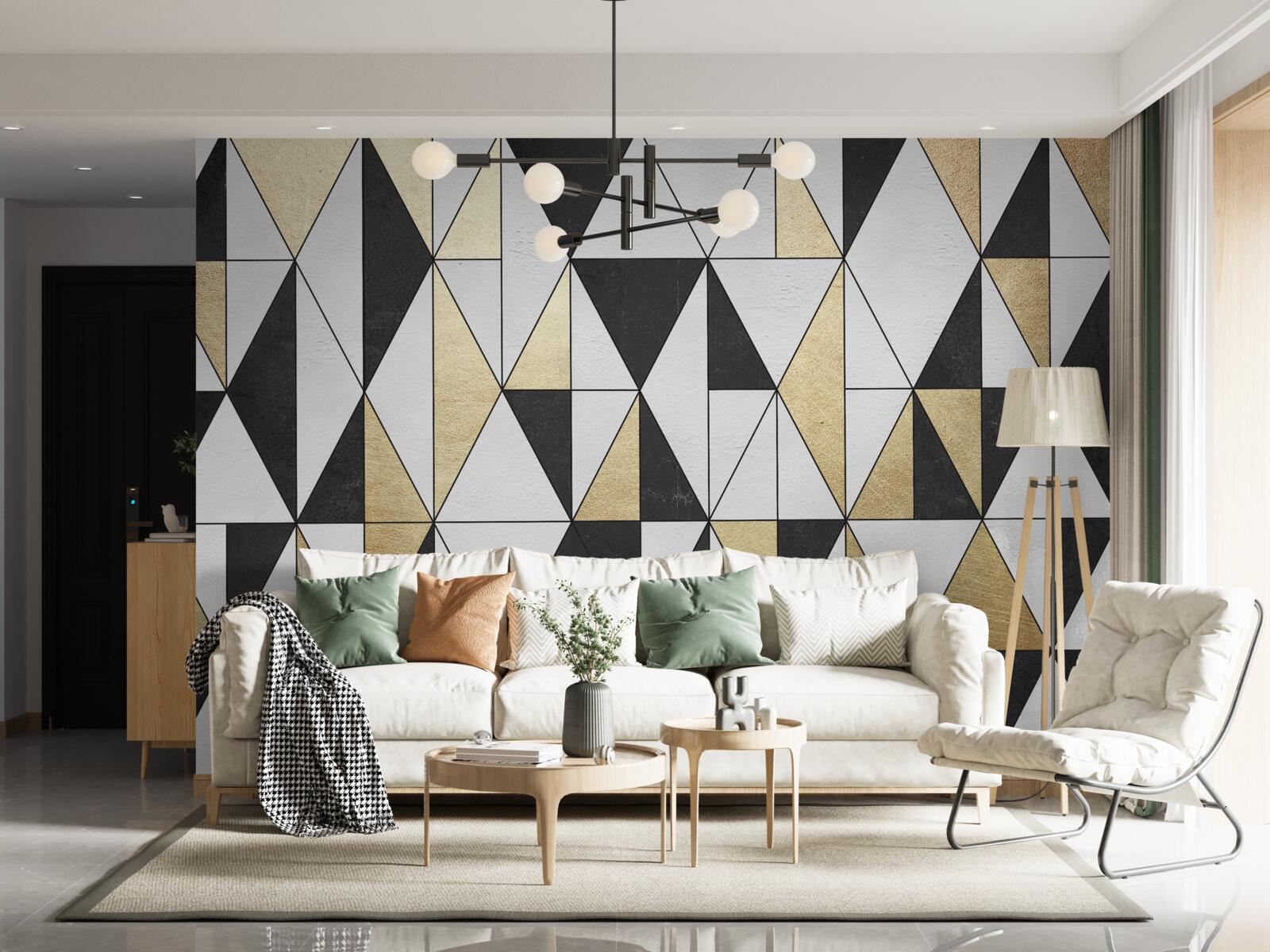 Fototapeta diamanty v tmavej, bielej a zlatej farbe