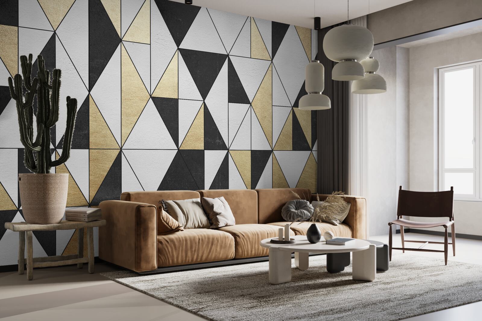 Fototapeta diamanty v tmavej, bielej a zlatej farbe