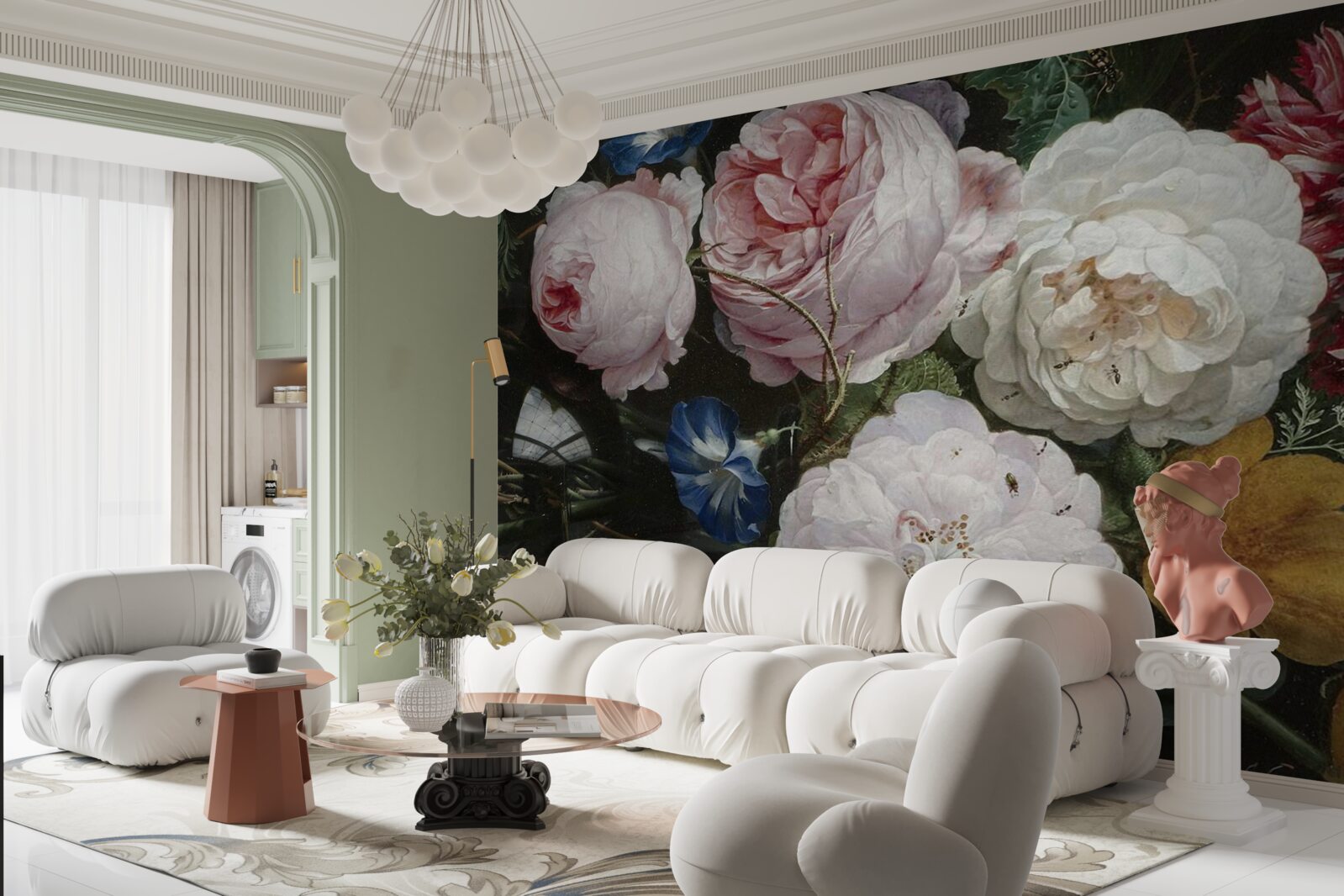 Fototapeta Veľké pastelové kvety