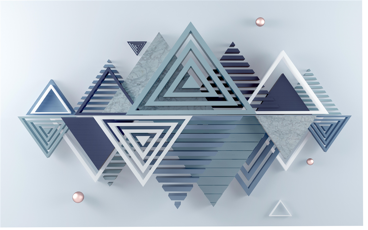 Fototapeta moderné trojrozmerné trojuholníkové tvary