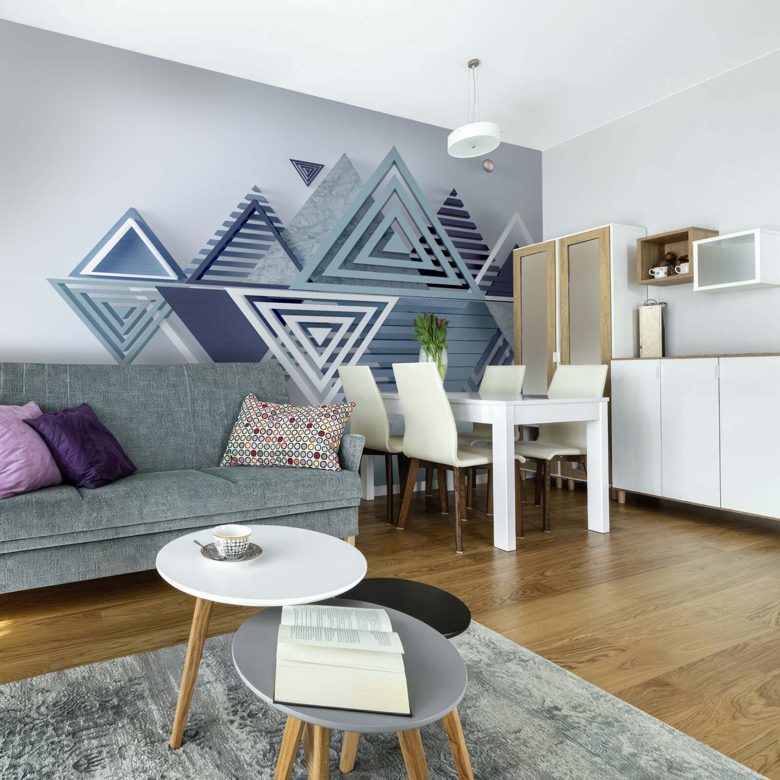 Fototapeta moderné trojrozmerné trojuholníkové tvary