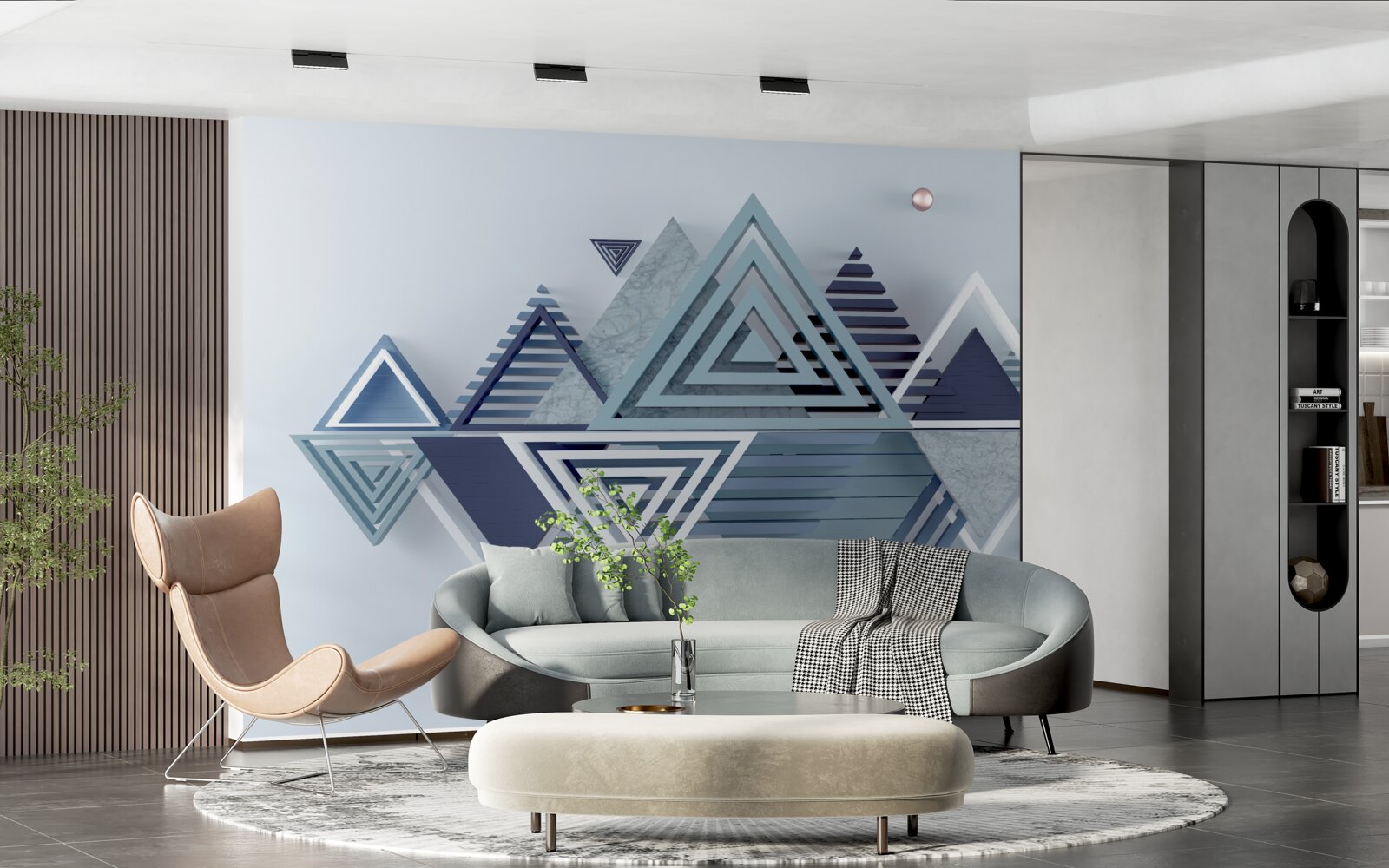 Fototapeta moderné trojrozmerné trojuholníkové tvary