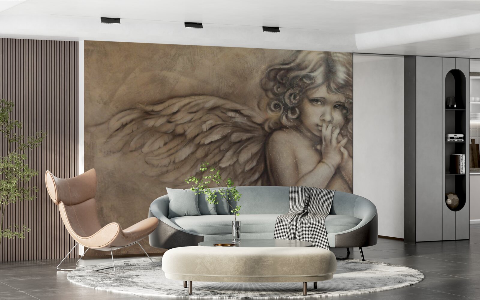 Fototapeta maľba malého anjelika