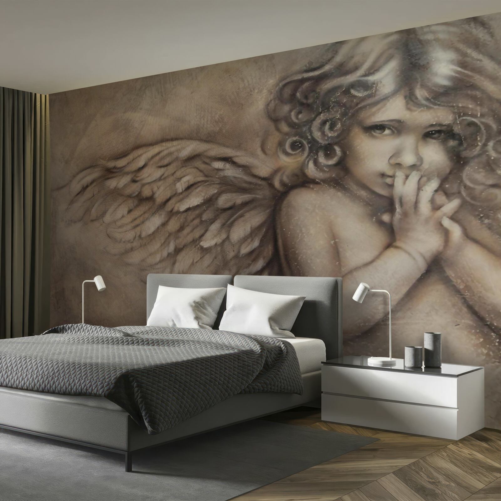 Fototapeta maľba malého anjelika