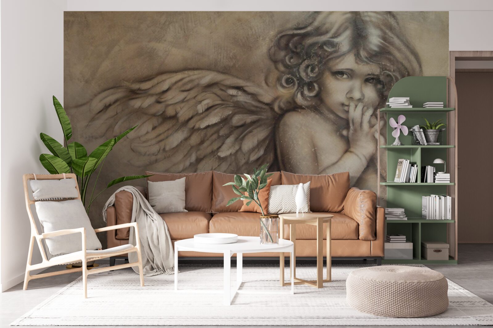 Fototapeta maľba malého anjelika