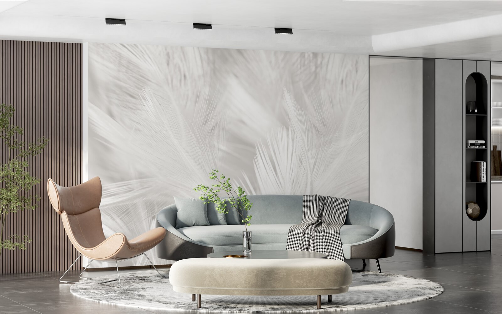 Fototapeta veľa bielych pierok