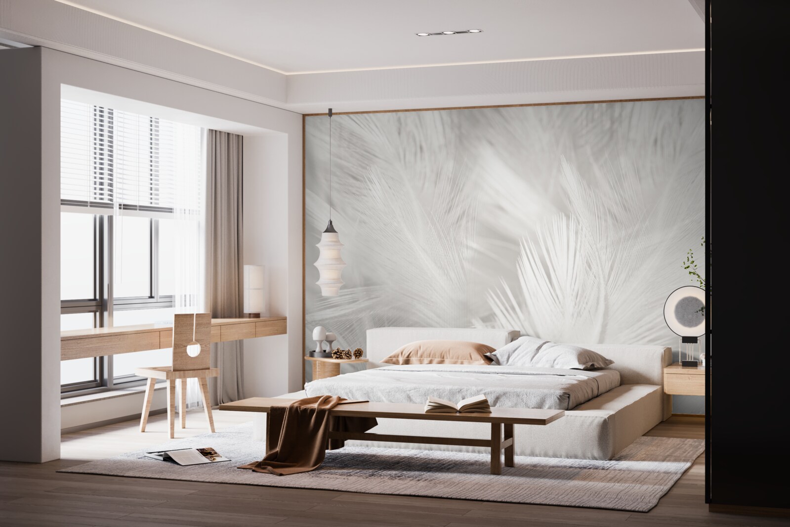 Fototapeta veľa bielych pierok