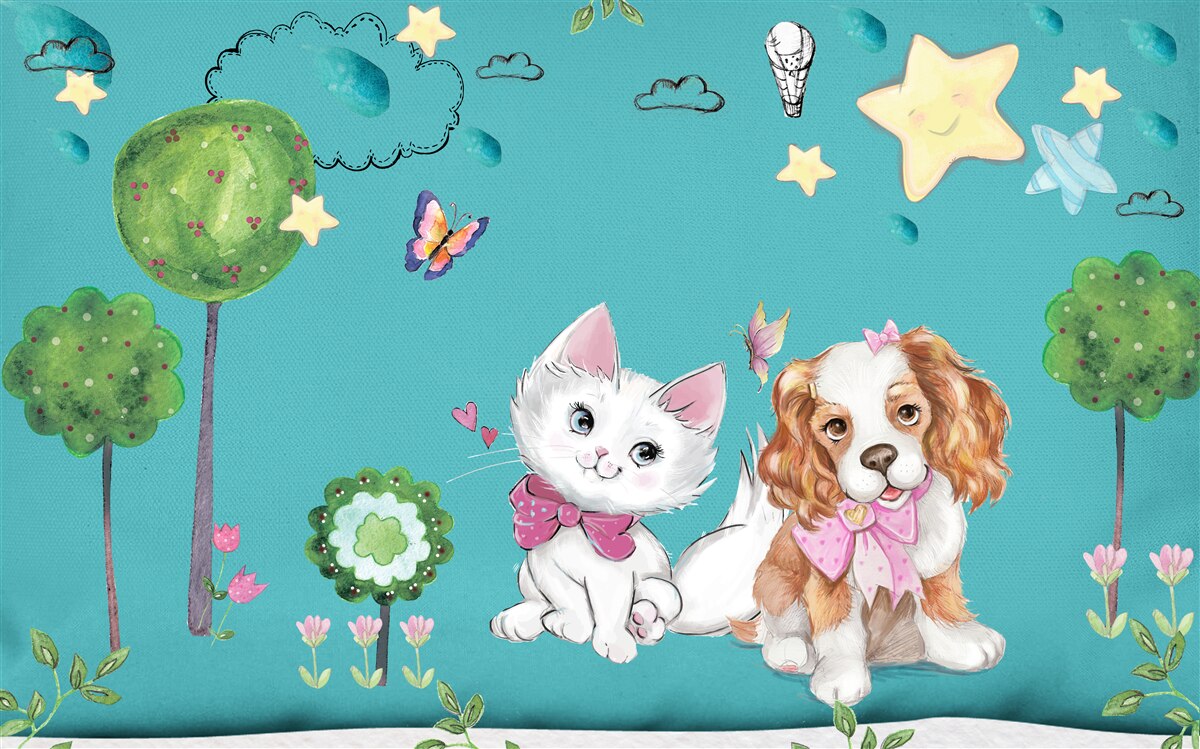 Fototapeta mačka a pes má strmé svahy