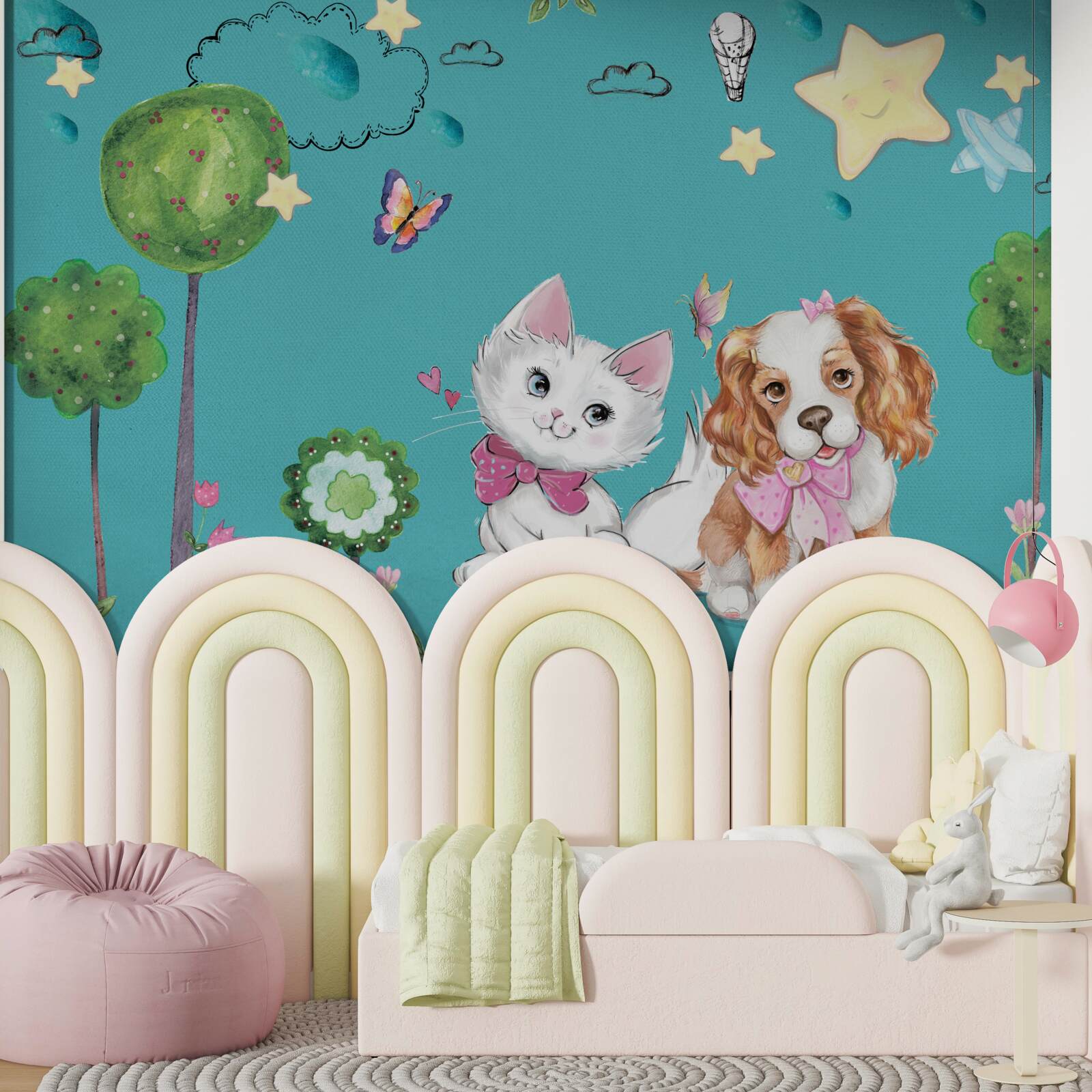 Fototapeta mačka a pes má strmé svahy