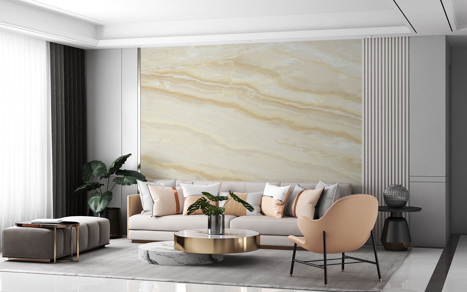 Fototapeta béžové porcelánové dlaždice