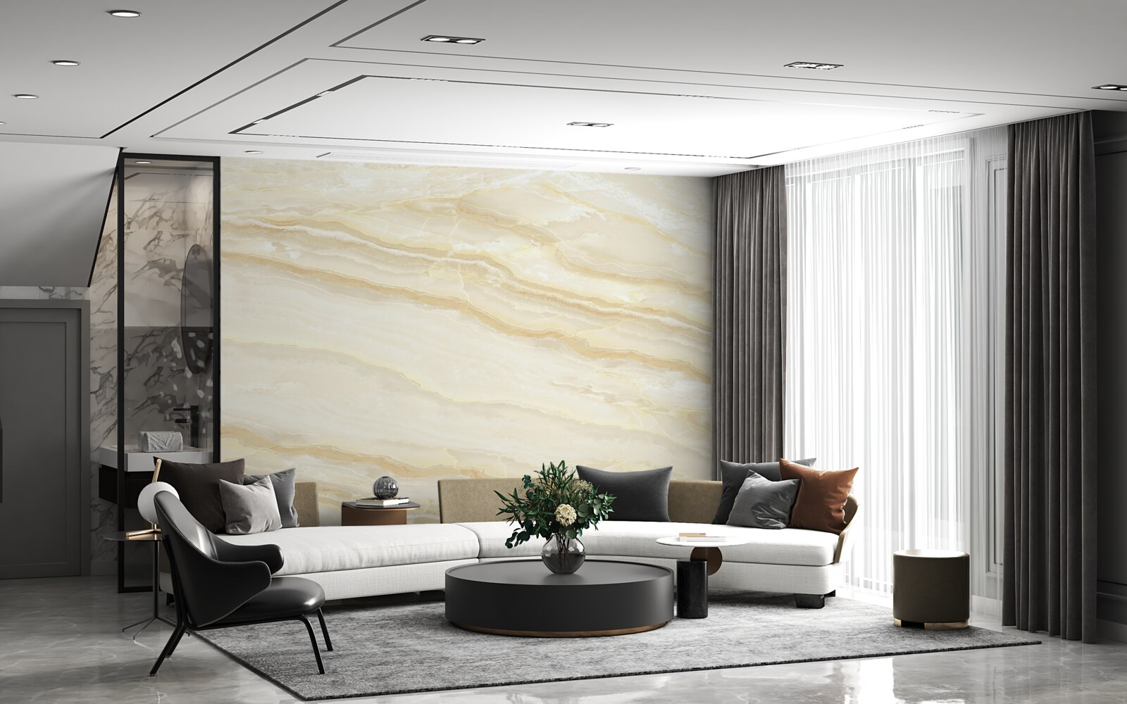 Fototapeta béžové porcelánové dlaždice