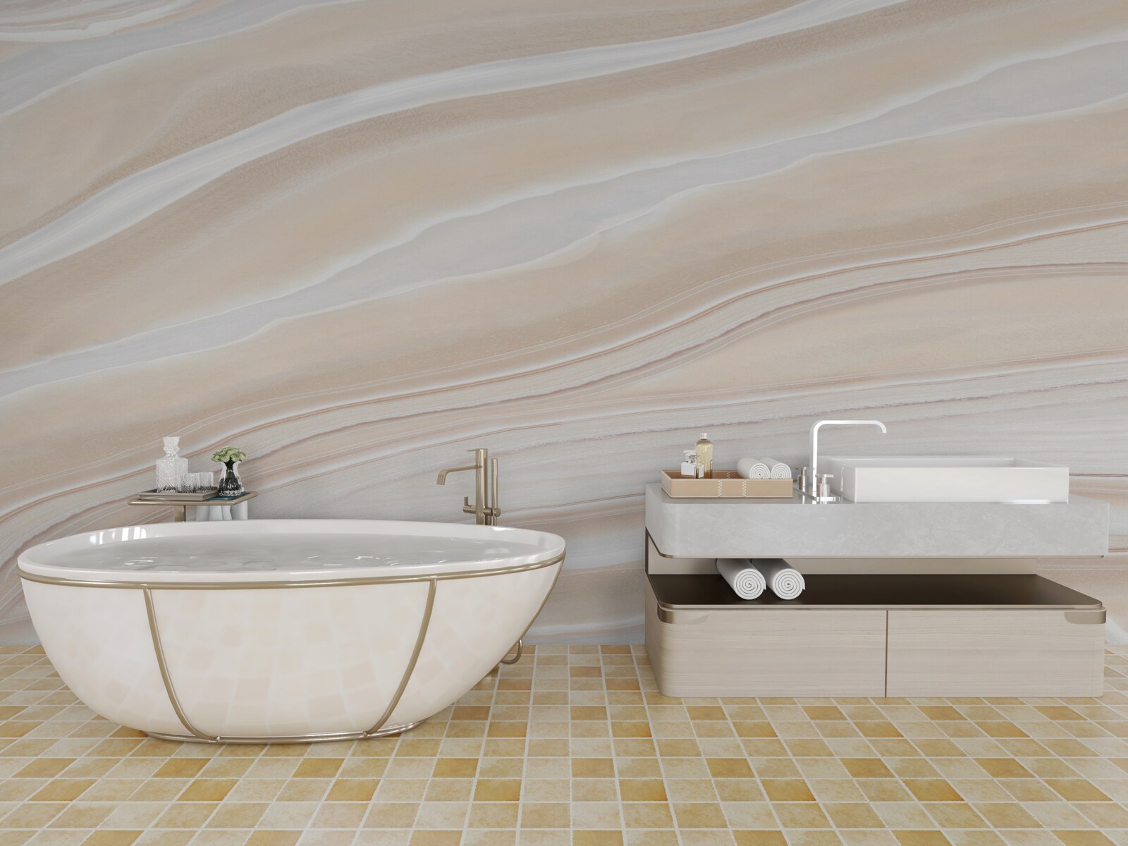 Fototapeta svetlé keramické dlaždice