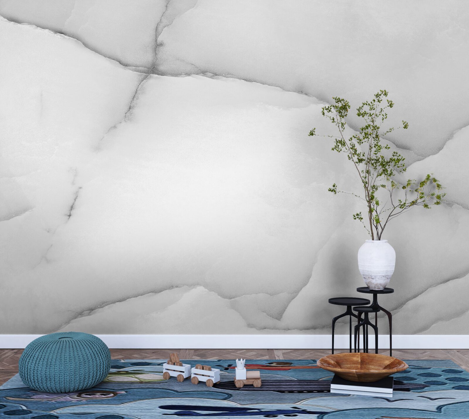 Fototapeta prírodný biely mramorový vzor