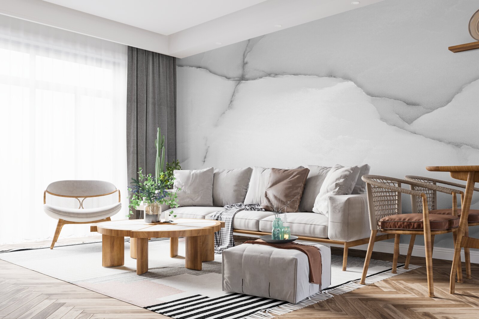 Fototapeta prírodný biely mramorový vzor