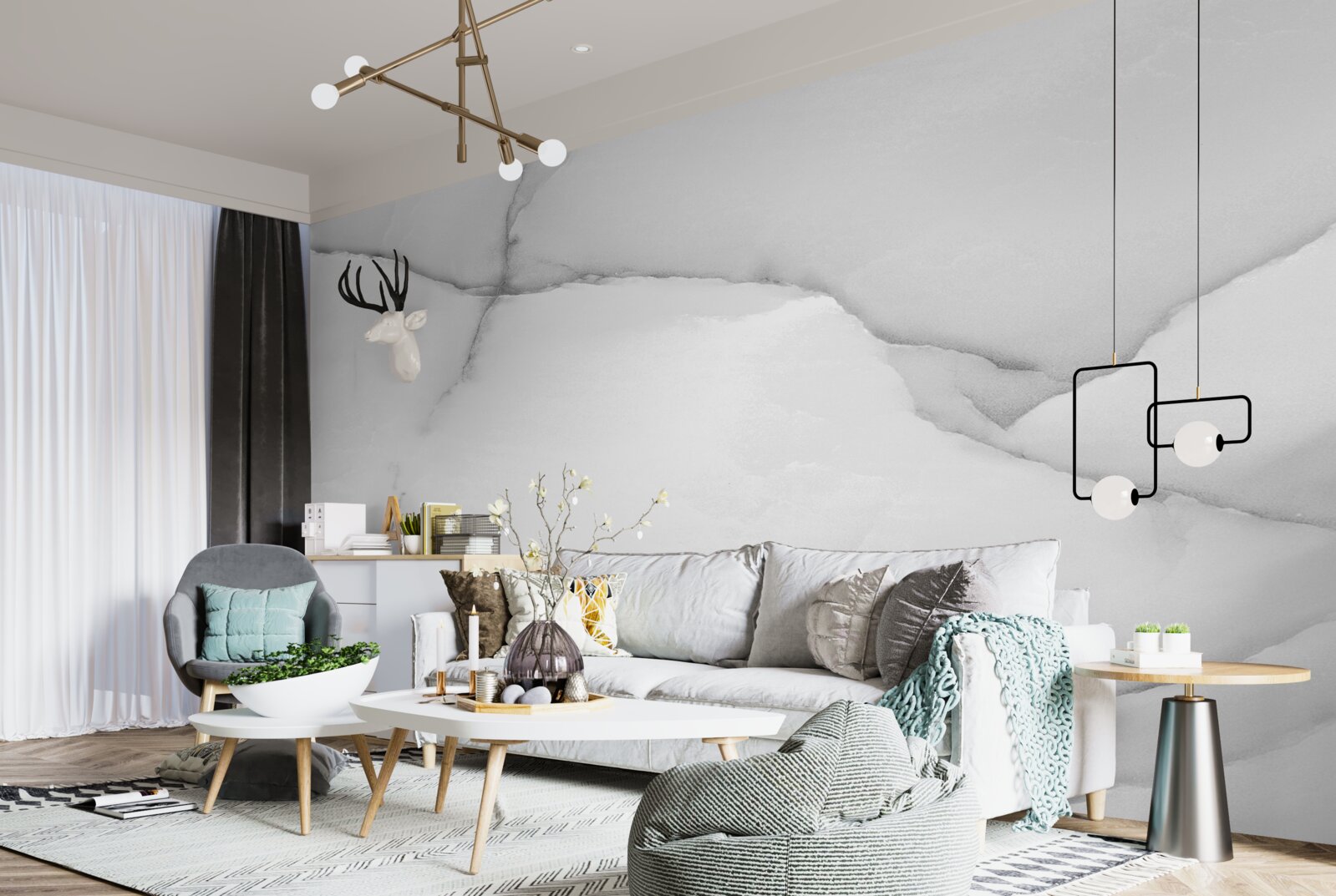 Fototapeta prírodný biely mramorový vzor