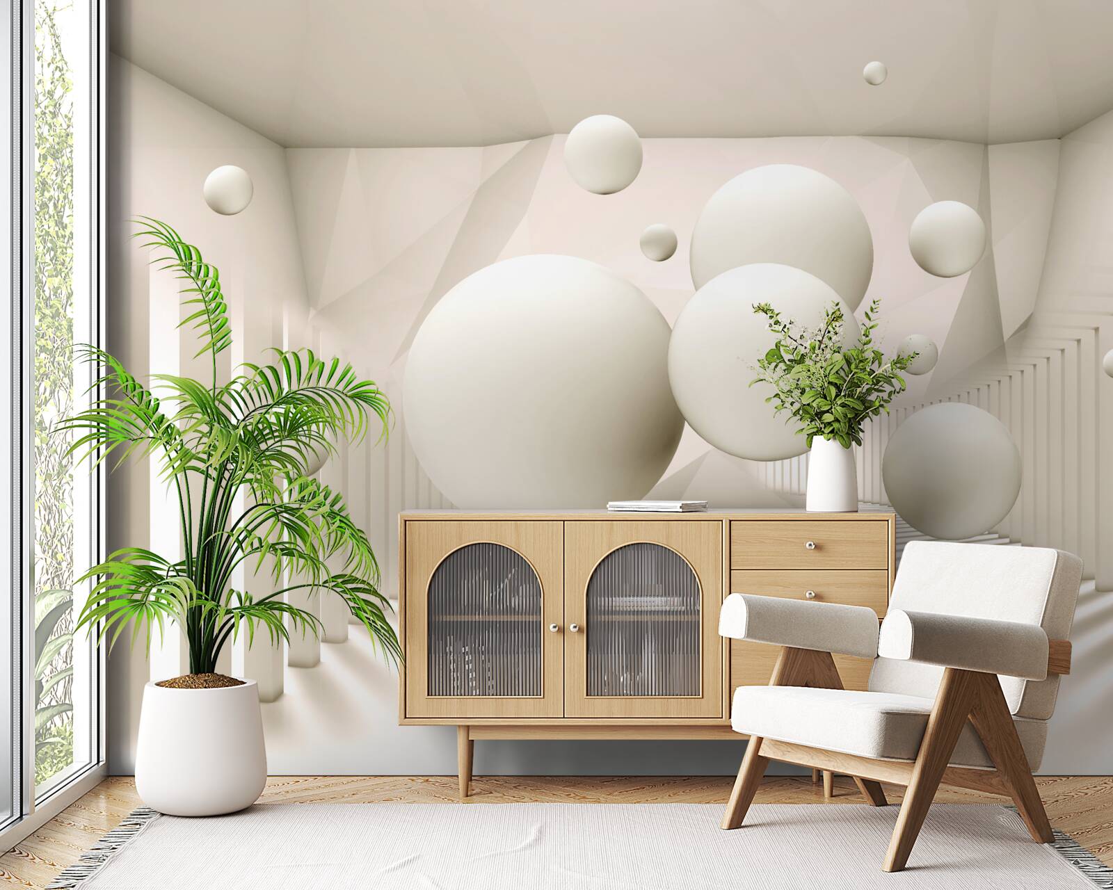 Fototapeta snehovo biele plávajúce kolesá