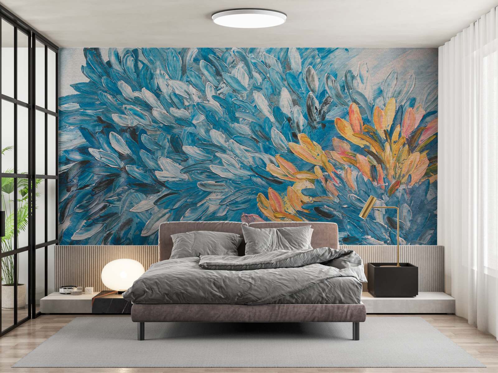 Fototapeta modrý a oranžový obrázok