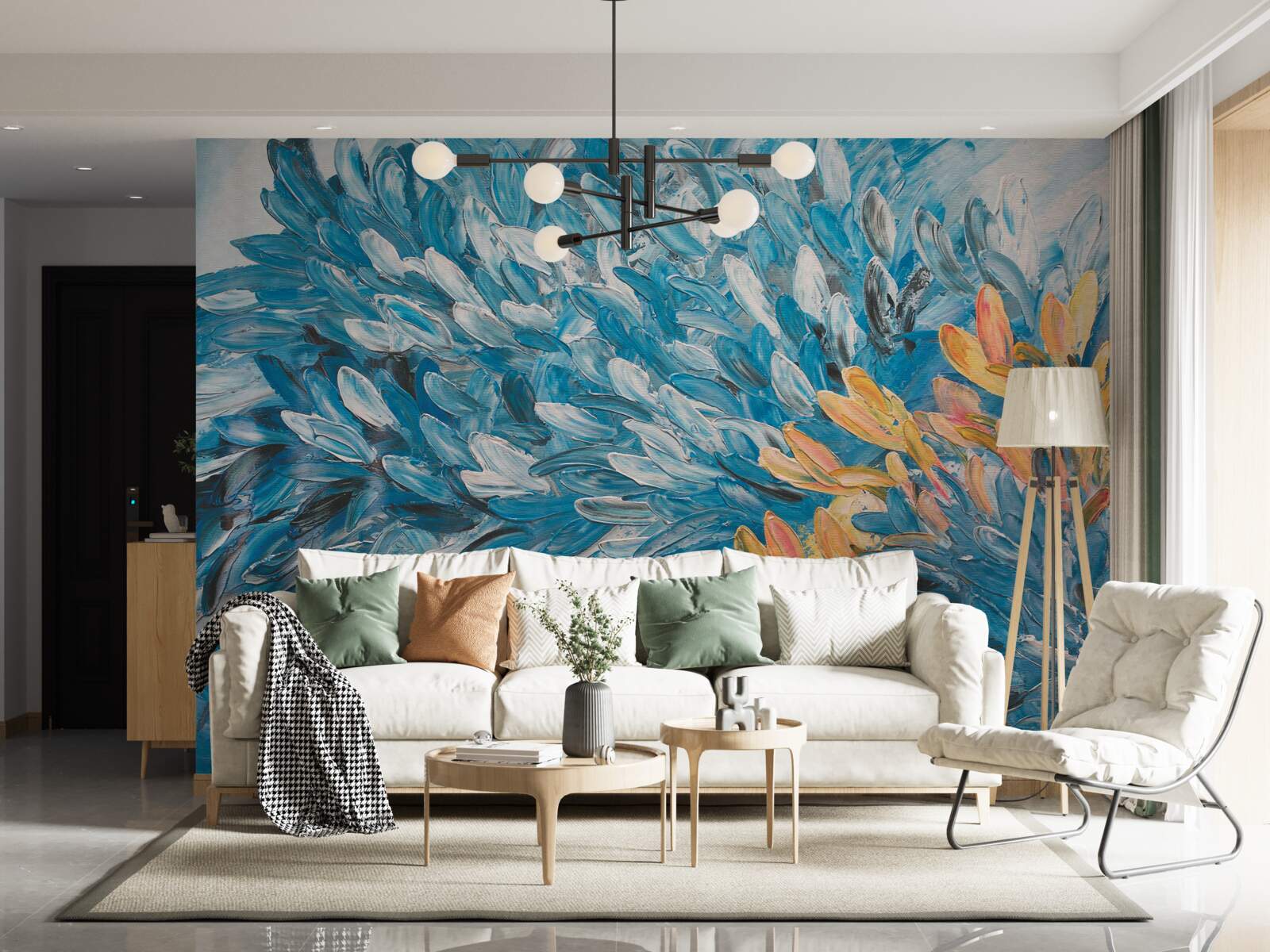 Fototapeta modrý a oranžový obrázok