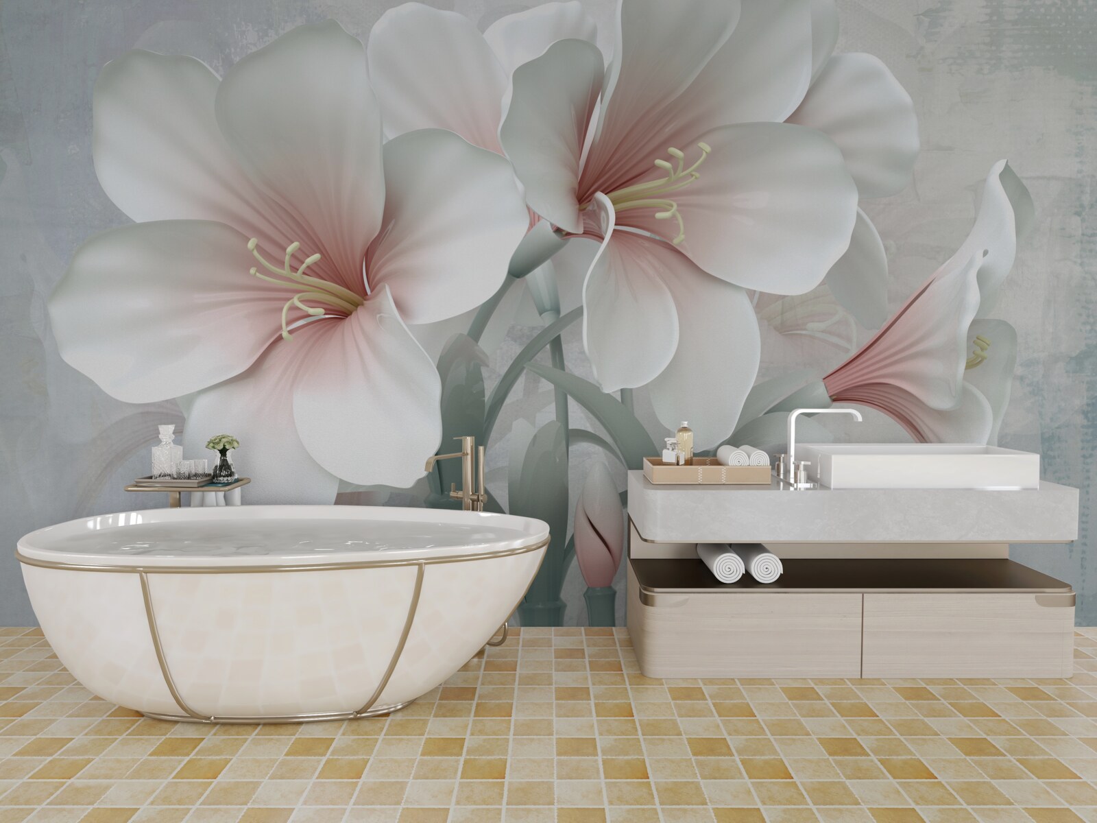 Fototapeta voňavá kompozícia jemných ľalií