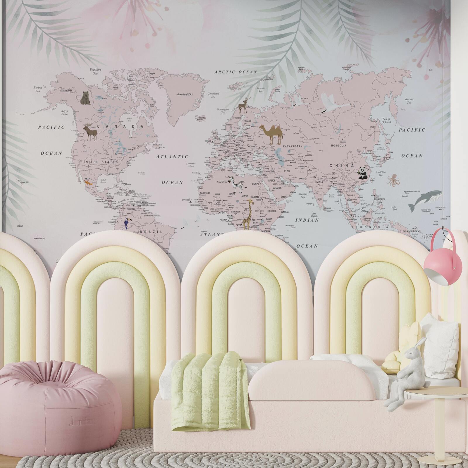 Fototapeta mapa sveta na jemnom svetle Pozadí