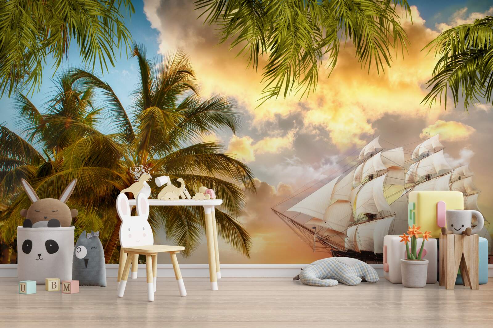 Fototapeta loď sa blíži k pobrežiu