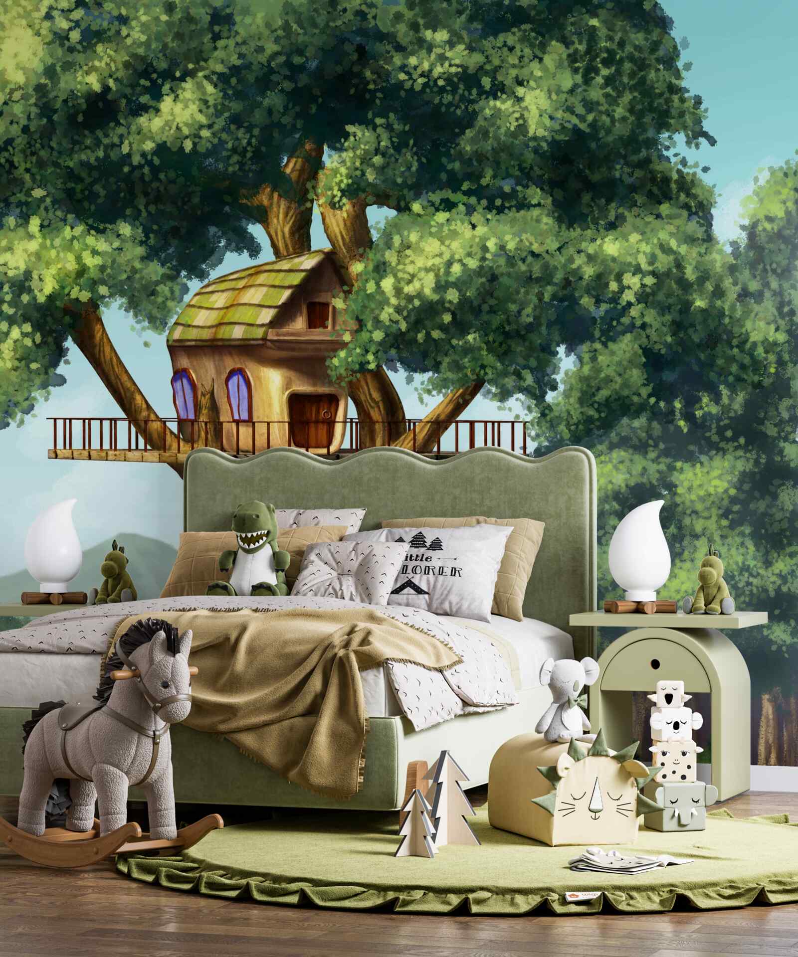 Fototapeta drevený domček na konároch