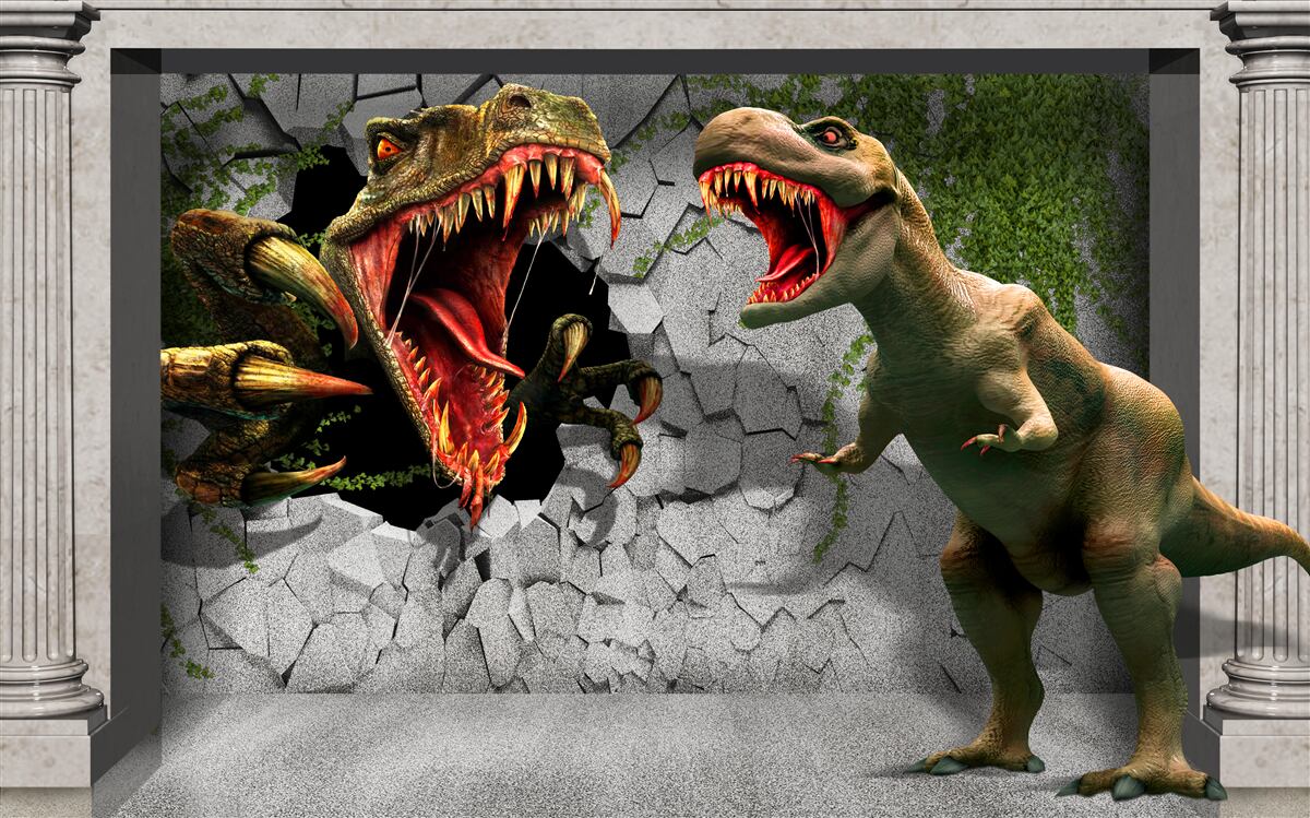 Fototapeta dinosaury vyjadrujú hnev