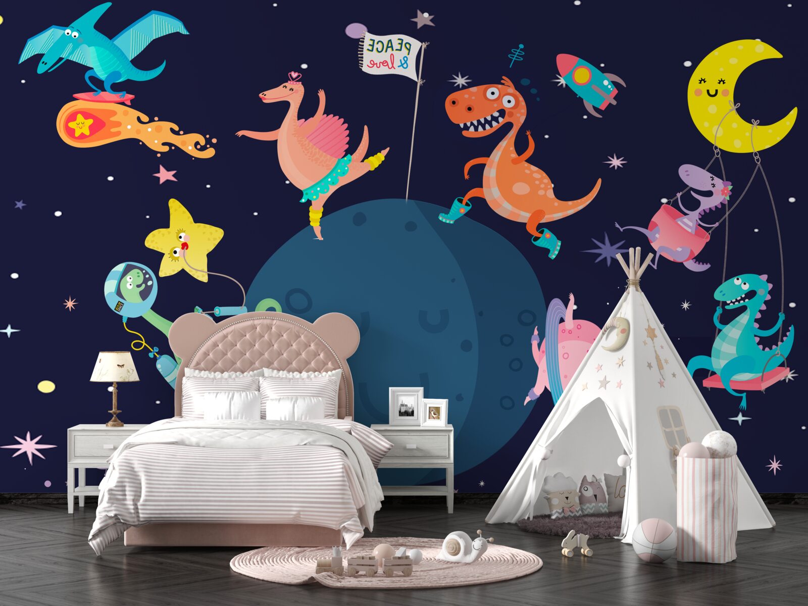 Fototapeta vesminove dinosaury