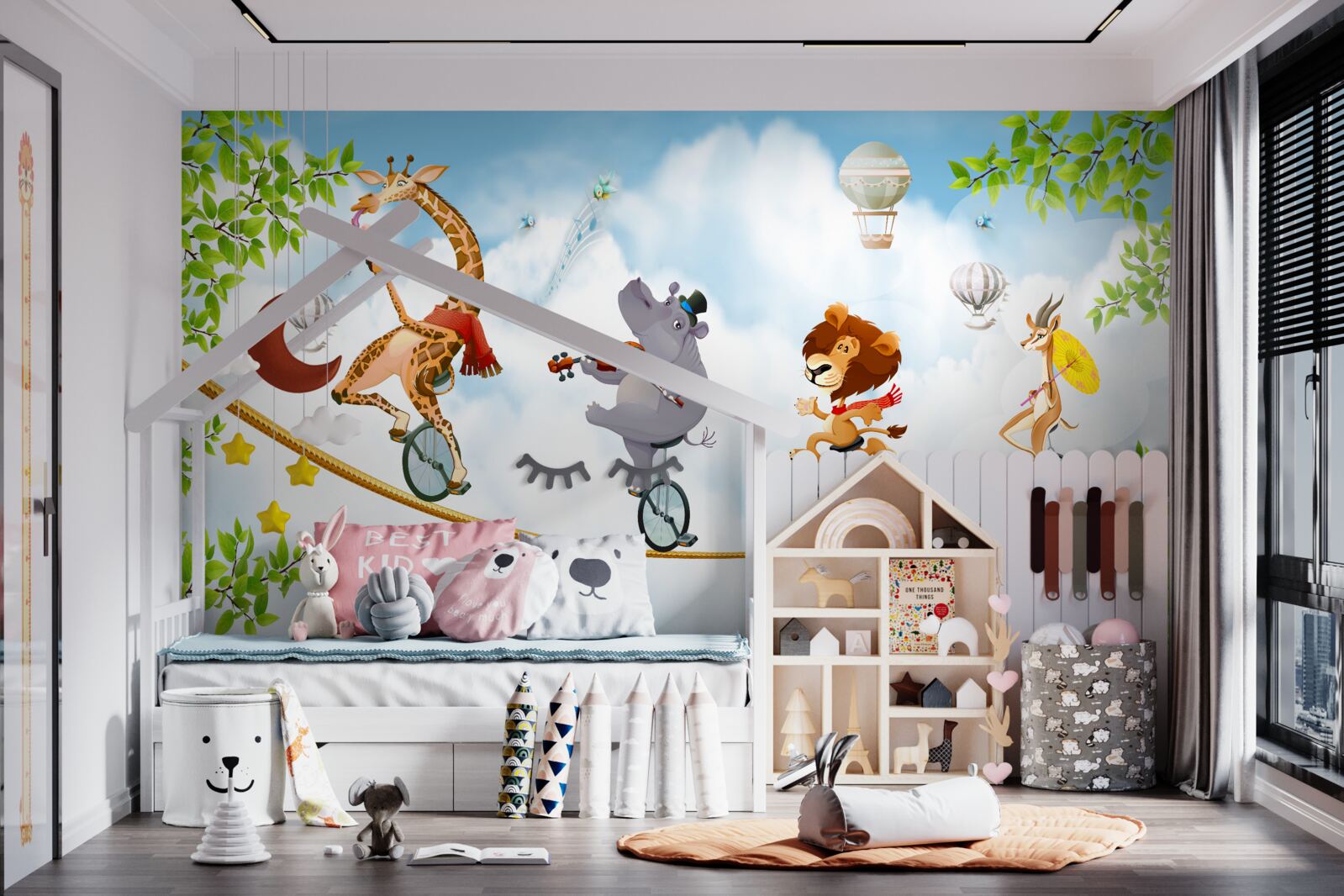 Fototapeta šelmy na zipline a single bicykli