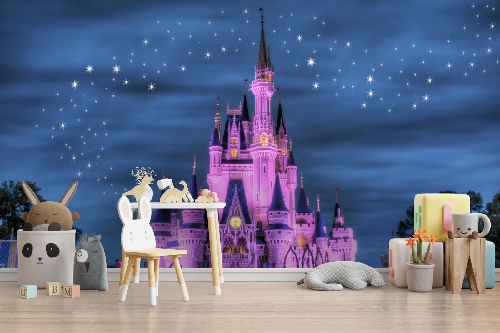 Fototapeta večerné osvetlenie hradu