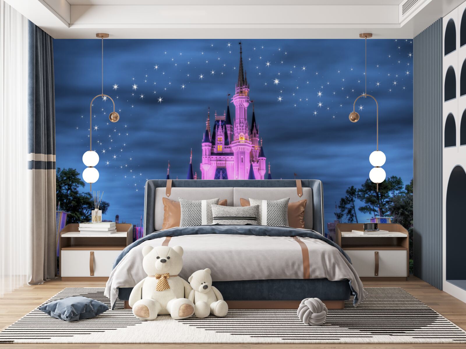 Fototapeta večerné osvetlenie hradu