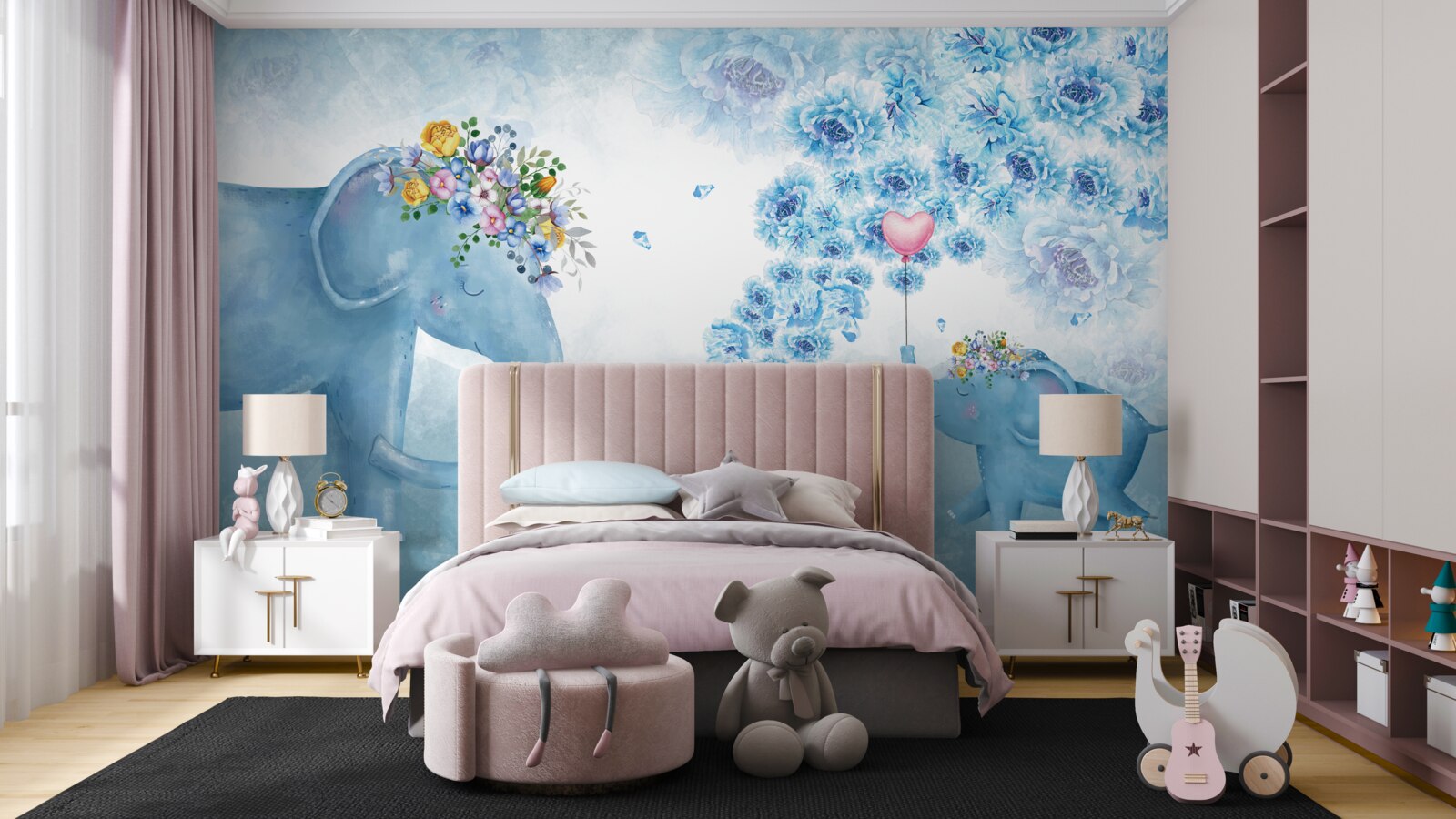 Fototapeta maly slany s kvetmi