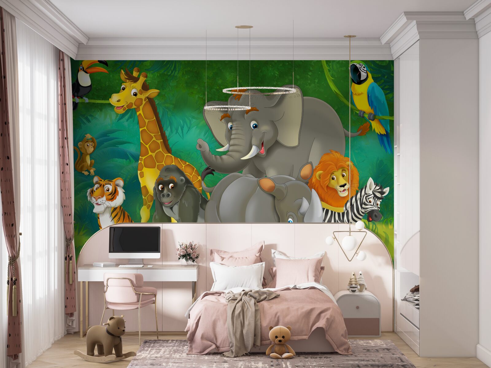 Fototapeta v lese zvieratá vyjadrujú radosť