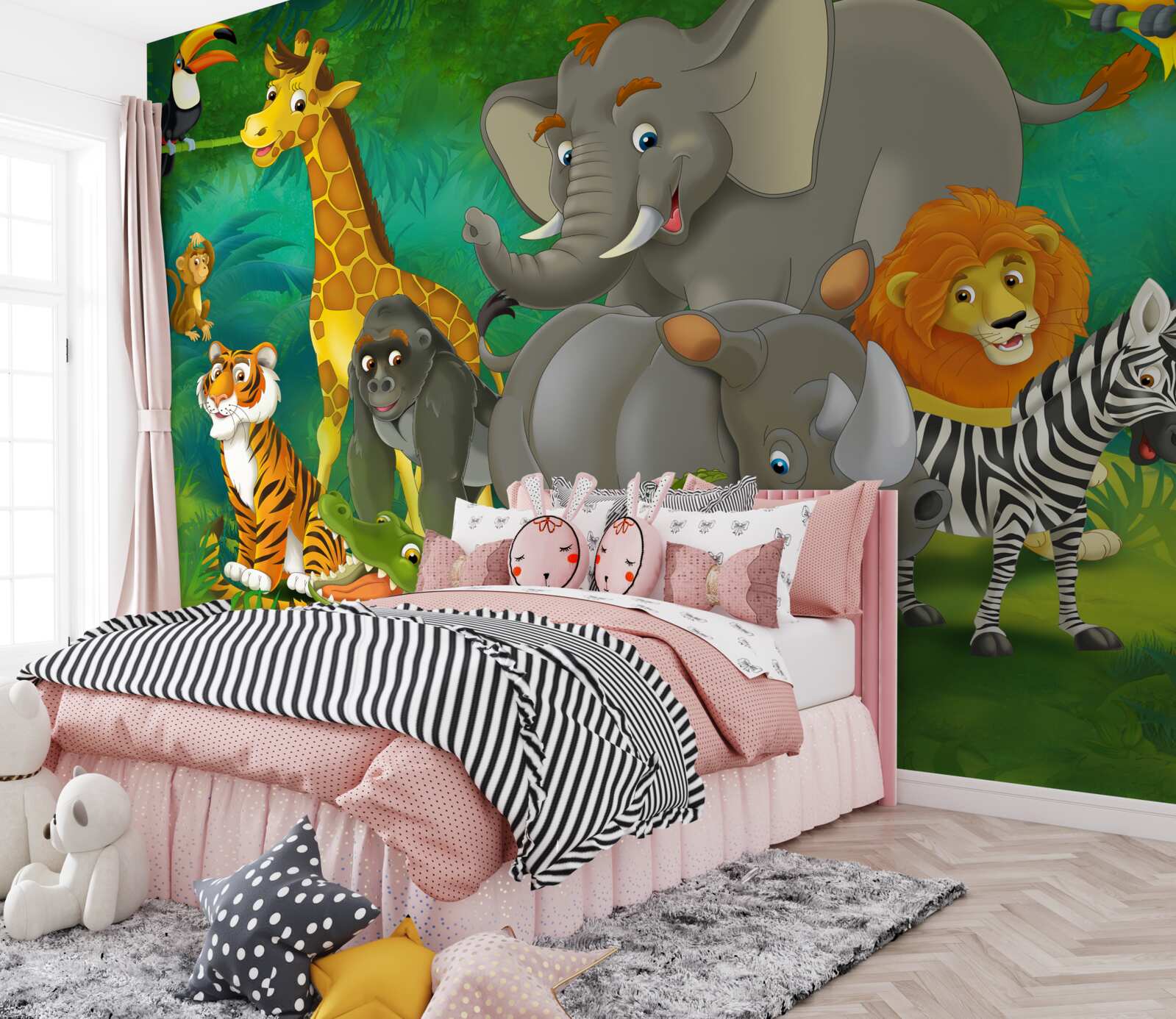 Fototapeta v lese zvieratá vyjadrujú radosť