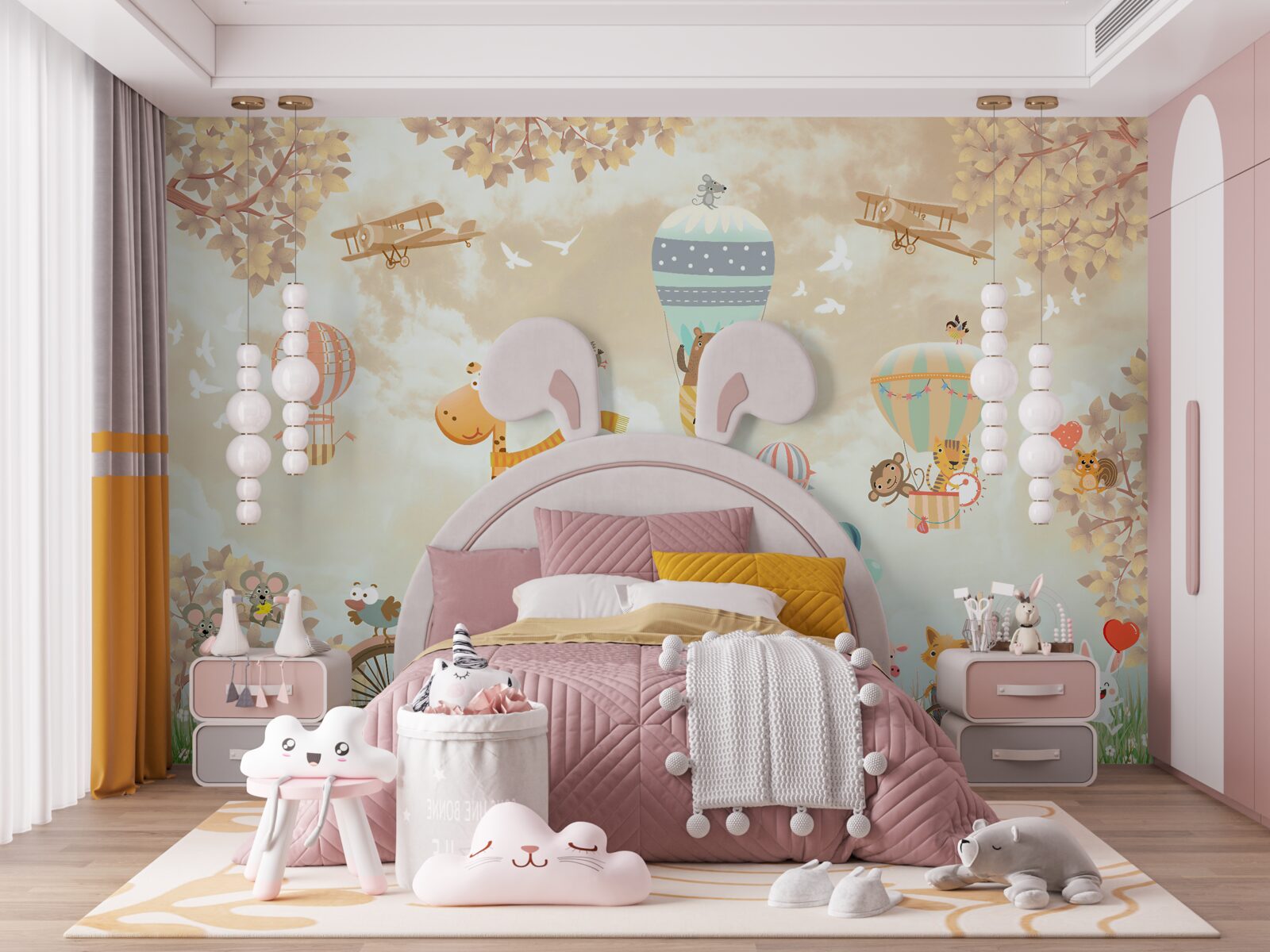 Fototapeta zvieratá sa pohybujú a kĺžu vo vzduchu